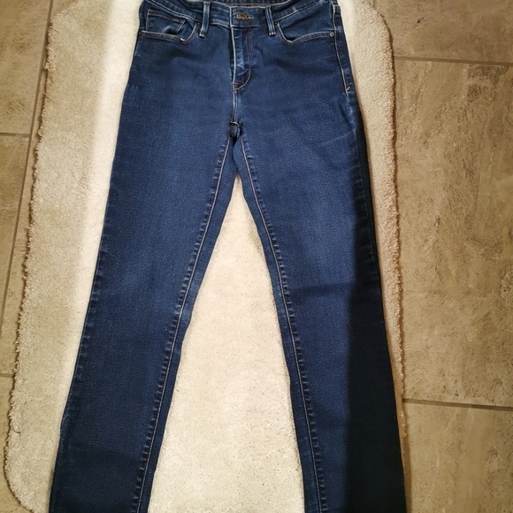 LEVI'S mid rise skinny size 6 blue jeans - Picture 3 of 9